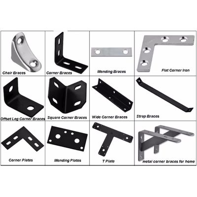 Buy Stamping Steel L /T/I /Cross Shape Connecting Angle Plate Corner Brace Flat Corner Bracket For Furniture online manufacture
