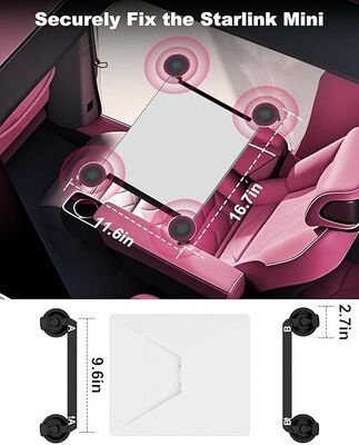 buy Heavy-Duty Suction Cup Car Mount for Starlink Mini, Secure Vehicle Roof Adapter Kit for Driving online manufacture