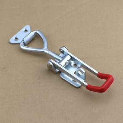 Buckle Lock Spring-loaded Box Clamp Custom Precision Metal Stamping Featuring Nickel Zinc Finish On Toggle