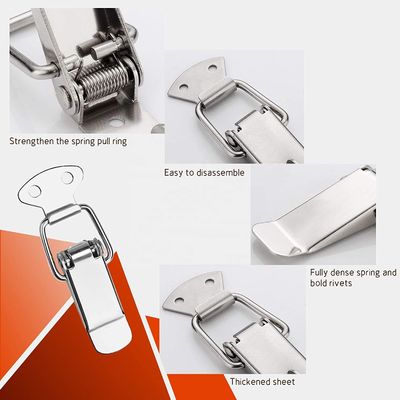 High Strength Steel Toggle Clamp High Precision Stamping Spring Loaded Operation Rust-proof Finish