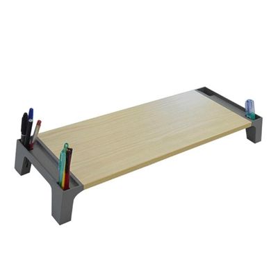 Stainless Steel Metal Stamping Sleek Monitor Stand With Riser Design Cable Organizer Modern Style